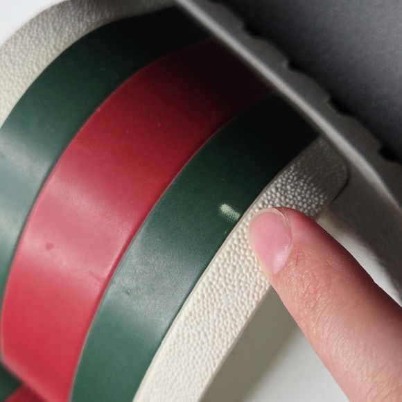 Gucci Men's Pursuit Web Slides - White/Signature Stripe - Size 10 - Picture 4 of 16